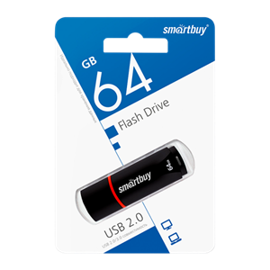 Флеш-накопитель Smartbuy Crown 64GB USB2.0 пластик черный 0BjVADesia1S6rEIZXPK03