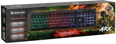 Клавиатура проводная Defender GK-196L Arx игровая USB 1.5м черный pikW0j9tgVcx033xx1XOi0