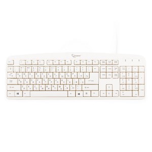 Клавиатура GEMBIRD KB-8350U, USB, бежевый, лазерная гравировка символов bDrG91ncinJugcjy699B10