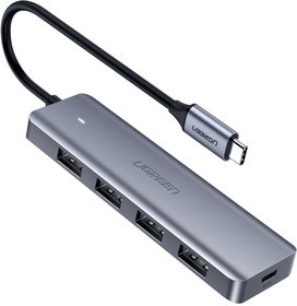 HUB адаптер 4 в 1, Type-C to USB3.0+USB2.0*3 (серый) 0oh8fznSgR0MFFi--x9Gf3