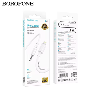 Кабель BOROFONE BL21 Lightning - AUX 3.5мм 1м, белый 8OzJ8PKChsGHM1mO8-sEx0