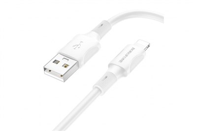 Кабель USB - 8 pin Borofone BX80, 1.0м, 2.4A, цвет: белый lYpguIz1hv6bYBp1cueIY2