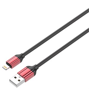 Кабель LDNIO LS432/ USB Lightning/ 2m/ 2.4A/ медь: 120 жил/ Нейлоновая оплетка/ Red ivOMMSwii83SWFFq8mx2L0