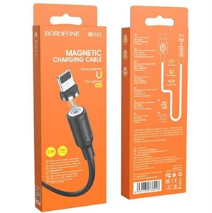 Кабель USB - 8 pin Borofone BX41, 1.0м, круглый, 2.4A, силикон, магнитный 2DGmDDwIikOakSYZR6Zy42