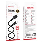 Кабель BOROFONE USB - Type-C BX113, 3A, силиконовый, 2м, черный j1OO0swDhsCoG5yb8i7n-0