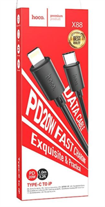 Кабель HOCO X88 USB (m)-Type-C/Lightning 1.0м чёрный rwQn-EQXhyh9DjtYum-BF2