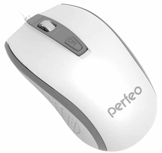 Мышь проводная Perfeo Profil бел-серая cwD-e-YIhq5A7qsOIIRxS3