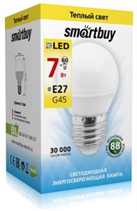 Лампа светодиодная Smartbuy G45 Е27 3000К 7 Вт SBL-G45-7-30K-E27 tQ7hG4jTic-3JWbR4-hBc0