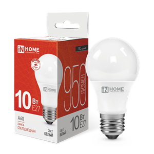 Лампа светодиодная LED-A60-VC 10Вт 230В Е27 4000К 1430Лм IN HOME 5cndyt5Dh6UBnurofBN3v1