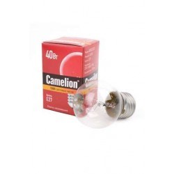 Лампа накаливания E27 Camelion D 40Вт лампа шар прозрачная 40/D/CL/E27 5Ya2xSP8hTiONNAV2Fm3g3