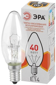 Лампочка ЭРА B36 40Вт Е14 / E14 230В свечка прозрачная цветная упаковка JGY8uQzBi6QLam7T9GSl-2