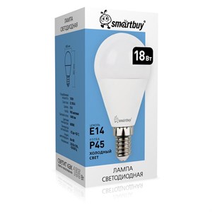 Лампа светодиодная SmartBuy P45 18W 6000k E14 0j4268tIivacScqqPF4s00