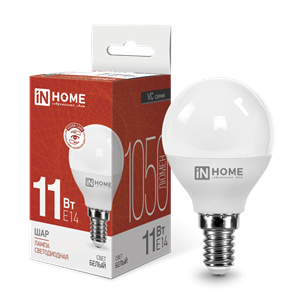 Лампа светодиодная LED-ШАР-VC 11Вт 230В Е14 4000К 1050Лм IN HOME zRfnoGt2gPykAov2ciHaG3