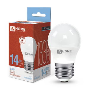 Лампа светодиодная LED-ШАР-VC 14Вт 230В E27 6500K 1330Лм IN HOME u4xuwQg6h7FmnNffYvf0h0