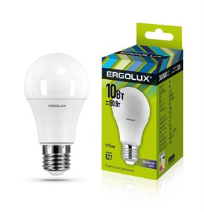 Лампа светодиодная LED-A60-10W-E27-6500K грушевидная ЛОН 172-265В Ergolux 12879 LGJbx4sAh0WCj99ZNzZk81