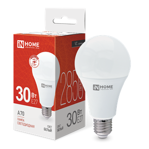 Лампа светодиодная LED-A70-VC 30Вт 230В Е27 4000К 2850Лм IN HOME 9rVdY10JiNoxDNB2gxJv21