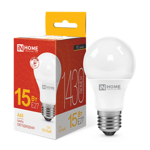 Лампа светодиодная LED-A60-VC 15Вт 230В Е27 3000К 1430Лм IN HOME bUkw9YKLjnNWf0rsae7FG2