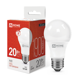 Лампа светодиодная LED-A60-VC 20Вт 230В Е27 4000К 1900Лм IN HOME ZtYbYcaGgx4BkqTlhTzt23