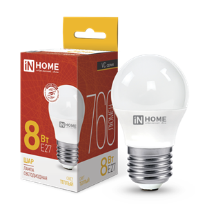 Лампа светодиодная LED-ШАР-VC 8Вт 230В Е27 3000К 760Лм IN HOME cks0dQ9DhiMc-7qJ6-r800