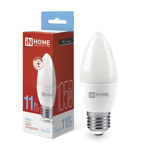 Лампа светодиодная LED-СВЕЧА-VC 11Вт 230В Е27 6500К 1050Лм IN HOME TYxFkoouhpHaBXynvLK7e3