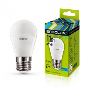 Лампа светодиодная Ergolux G45 E27 11W 4500К 172-265V шар pj1bWy1GiYLXCIg6e1GWP3