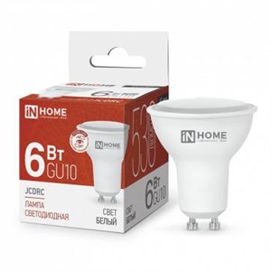 Лампа светодиодная 6Вт 4000К GU10 230В IN HOME 5JjUfbxTgwGoqcvdCJbOg3