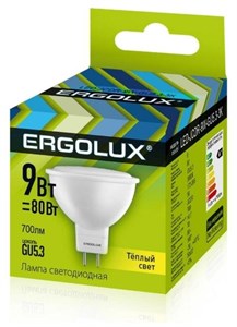 Лампа светодиодная LED-JCDR-9W-GU5.3-3K JCDR 9Вт GU5.3 3000К 172-265В Ergolux O2--oa3Gjh8e9pA4NXLr82