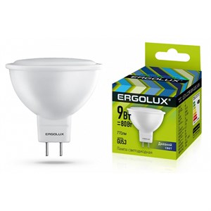 Лампа светодиодная LED-JCDR-9W-GU5.3-6K JCDR 9Вт GU5.3 6500К 172-265В Ergolux NKdbXKQTikKjo2rIJFum73