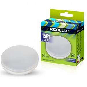 Лампа светодиодная Ergolux GX53 15W 6500К G4BXFWqtifxBUS5iyk9D11