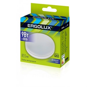 Лампа светодиодная Ergolux GX53 9W 6500К sWxhkjJOhAnVD8qJNa2Zo2