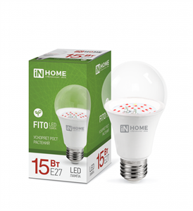 Лампа светодиодная IN HOME A60-FITO 15Вт 230В Е27 фито jfSCYLuujiwkM-COMcuEJ0