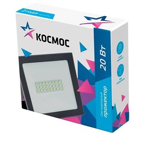 Прожектор светодиодный 20Вт 6500К IP65 1600лм КОСМОС K_PR5_LED_20 M2MddDmYjyU1dQdWy8Uqt3