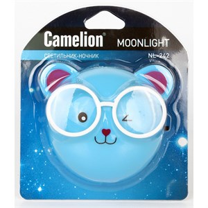 Ночник Camelion NL-242 "Медведи очкарики" 0.5W 220V в розетку синий C2tNqR7qjt4l0TZjaYol53