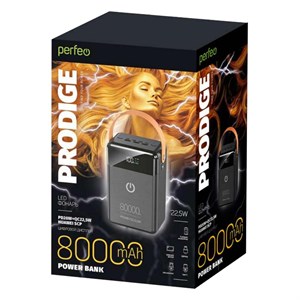 Perfeo Powerbank PRODIGE 80000 mAh/LED/PD + QC 3.0/Type-C/Lightning/3 USB/Выход: 5A, max 22.5W/Black s88oO-5ShLZwqhZGWmSLY3