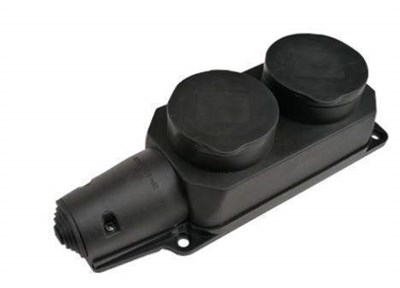 Smartbuy колодка ОУ двойная 2 гн. с загл. каучук 2P+E 1x16 220-240V IP44 UT6AP07NieAtsZTeOtnn62