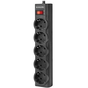 Сетевой фильтр Defender ES largo 5р.С/З 10A с выкл. 125 Дж 1.8м черный XWiEaLwmjZs3dv9nyMaT70