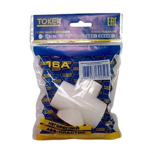 TOKER 3Т16 разветвитель (тройник) 3 розетка 16А белый (T-образный) негорючий ABS-пластик mFgpWccphqwKNFET5mols0