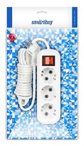 Удлинитель Smartbuy, 3 гнезда 2 метра 16А/3,5кВт с выкл. и заземлением ПВС 3х1,0 2P5CxL7JhidFvKUr1wUbv3