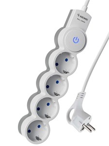 Удлинитель Космос 4р.С/З 10A 3.0м с выкл. ПВС 3х0.75мм² IP20 белый y0hwOSgtiu9bXmnaSmVuz0