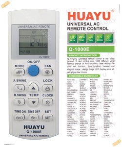 Пульт  универсальный для кондиционеров HUAYU Q-1000E TjAfAMrnijZBuvkv0tTpI3
