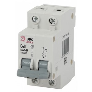 Выключатель автоматический модульный 2п C 40А 4.5кА ВА47-29 SIMPLE-mod-16 ЭРА Б0039233 XfJuA7U3hSlFHkiQX0mya0