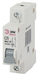 Выключатель автоматический модульный 1п C 25А 4.5кА ВА 47-29 SIMPLE-mod-05 ЭРА Б0039222 9HSGCLmsgGteLSZNcmNxz3