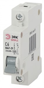 Выключатель автоматический модульный 1п C 6А 4.5кА ВА47-29 SIMPLE-mod-01 ЭРА Б0039218 JtltLgCyh1vNxp1ddwC0p1