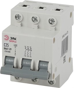 Выключатель автоматический модульный 3п C 25А 4.5кА ВА 47-29 SIMPLE-mod-23 ЭРА Б0039240 G6RYXmurim52Eo-0DCLsY0