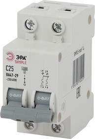 Выключатель автоматический модульный 2п C 25А 4.5кА ВА 47-29 SIMPLE-mod-14 ЭРА Б0039231 G3Rr9dUCgy9TjlDuxOyW21