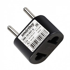 Адаптер-переходник на евро вилку Smartbuy черный 10А 250В 5tb0wBx8gmEc0YSL2C0193