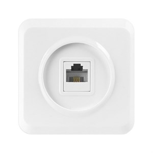 Розетка компьютерная RJ-45 1-местная белая "Юпитер" (SBE-03w-S1-RJ) ezZQYgXdiyQ49Py51ahoF0