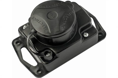 General розетка ОУ прямая 1 гн. с загл. каучук 2P+PE 1х16А 250В черная IP44 3.5кВт dMftiRDMheIWYHeVolEep2