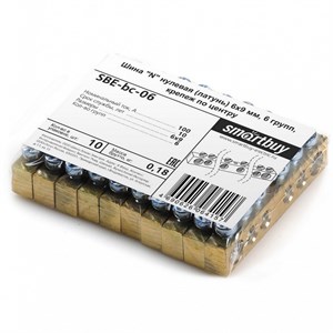 Шина "N" нулевая 6х9мм, 6 групп, крепеж по центру, Smartbuy (SBE-bc-06) xxbibmpghGMb0JB-5hltc0