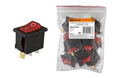 Клавишный переключатель YL-211-02 красный 2 положения 1з TDM t3MB1p3zi1PYuIggUpPPh2